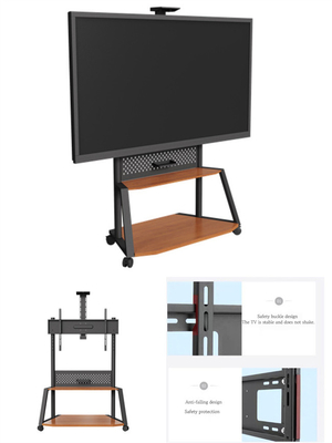 Beli Portable Black Mobile TV Cart 330Lbs Kapasitas Vesa 200x200mm Sampai 600x1000mm online manufacture