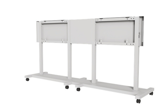 comprar 75 polegadas TV Trolley Stand tela dupla TV pesado piso Stand 573Lbs online manufacture