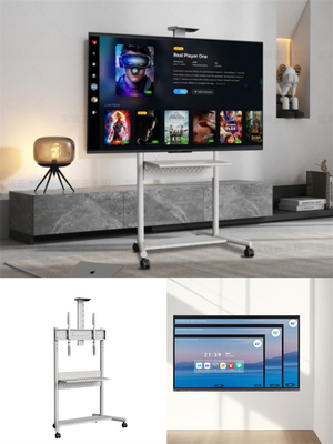 خرید حرکت بدون تلاش ماشین همراه تلویزیون با یک قفسه تلویزیون یکپارچه نصب کف 90kg ظرفیت online manufacture