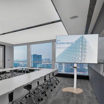 comprar Suporte de TV móvel ajustável com rodas Suporte de TV de rolamento branco para monitor 43