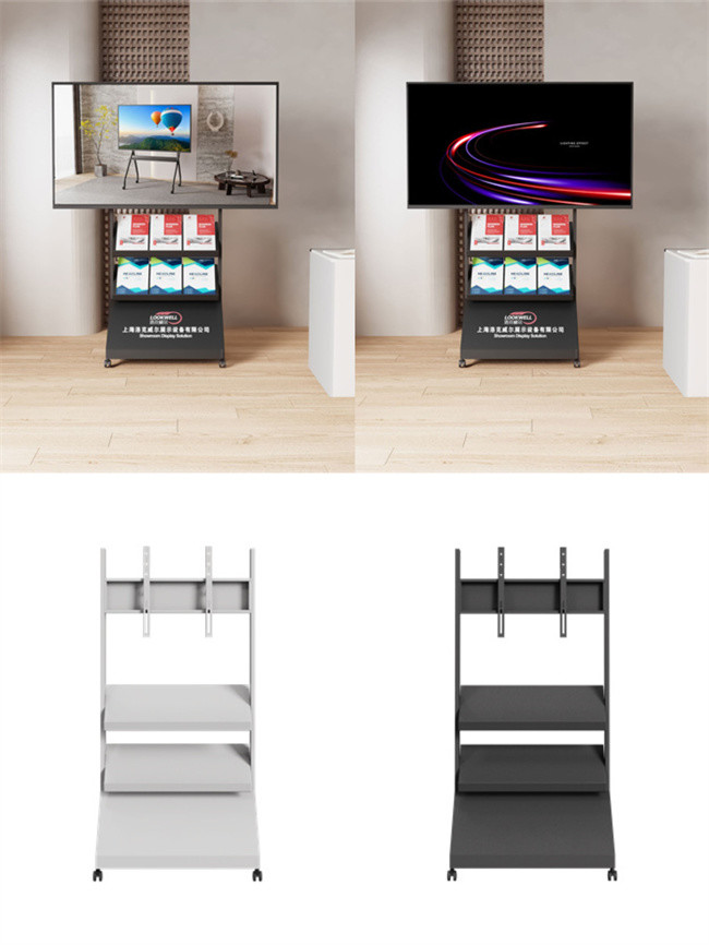 Rolling Mobile TV Cart Stand 40 - 86 Inch LCD LED 4K Flat Screen TVs ...