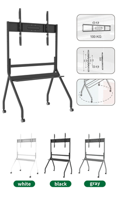 49 To 75inches TV Floor Stand Mobile Removable TV Stand Trolley With Locking Wheels