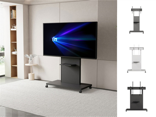 110lbs Swivel Floor TV Stand Vesa 800 X 1000mm Metal Tv Stand With Wheels