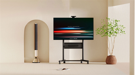 Verstelbare hoogte TV Mobiele karretje Flat Screen Lcd Led Oled TV Stand Mount Met Wielen